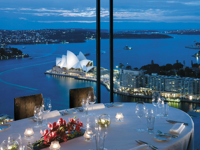 ristoranti panoramici skyline restaurant Altitude at Shangri La Sydney