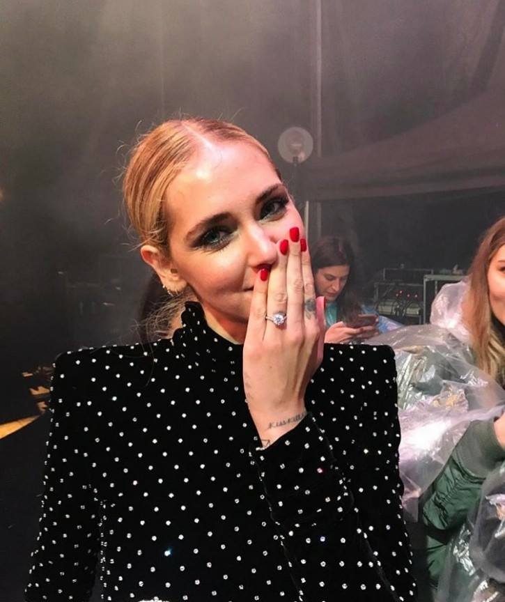 L'anello di fidanzamento di Chiara Ferragni