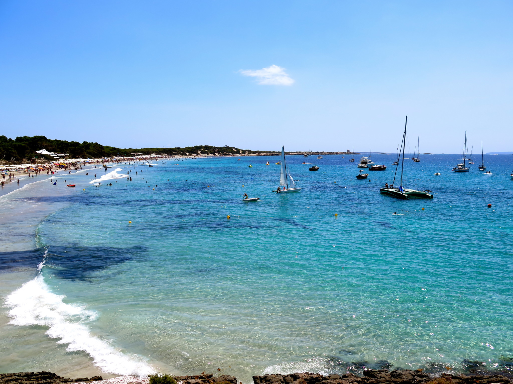 La spiaggia di Las Salinas a Ibiza