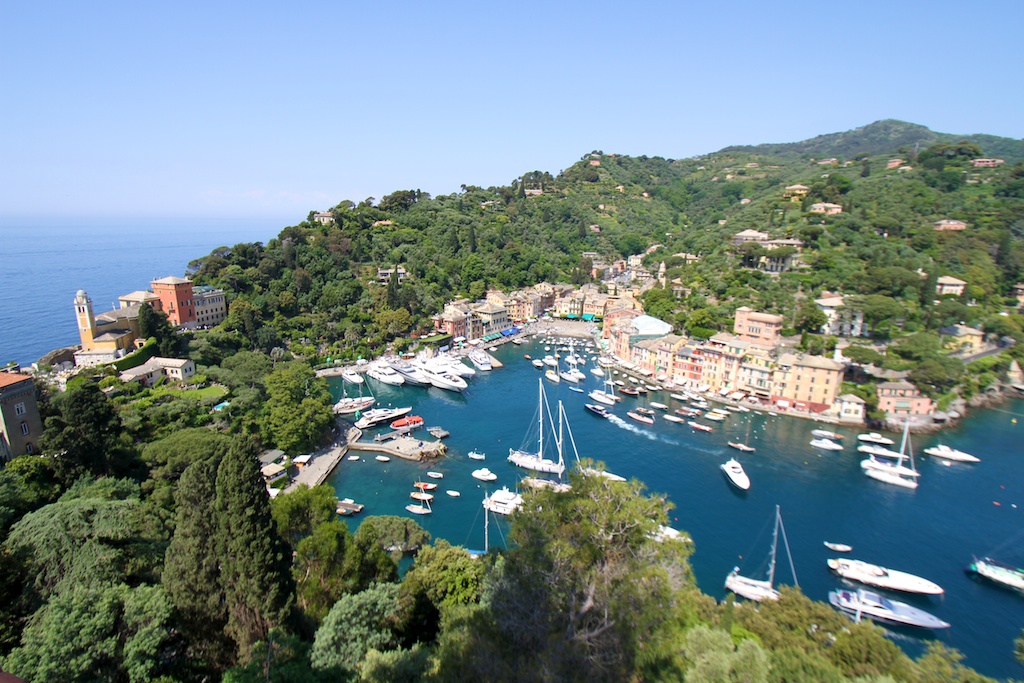 Le barche nel porto di Portofino
