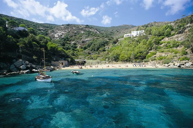 spiaggia isola del giglio caldane