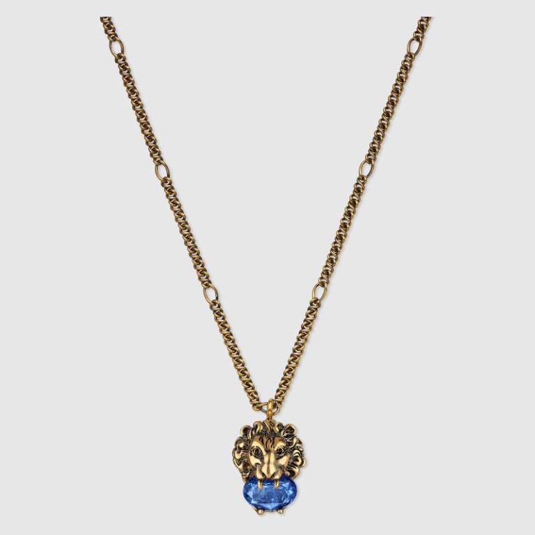 Collana in oro con cristalli Gucci