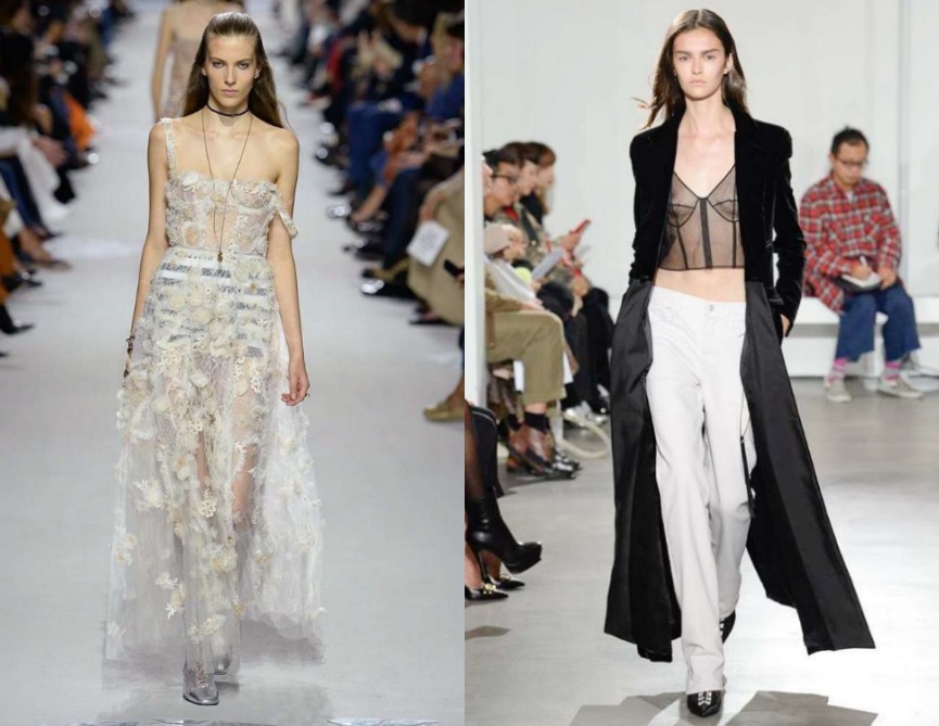 Abiti trasparenti fra le tendenze Paris Fashion Week 2017