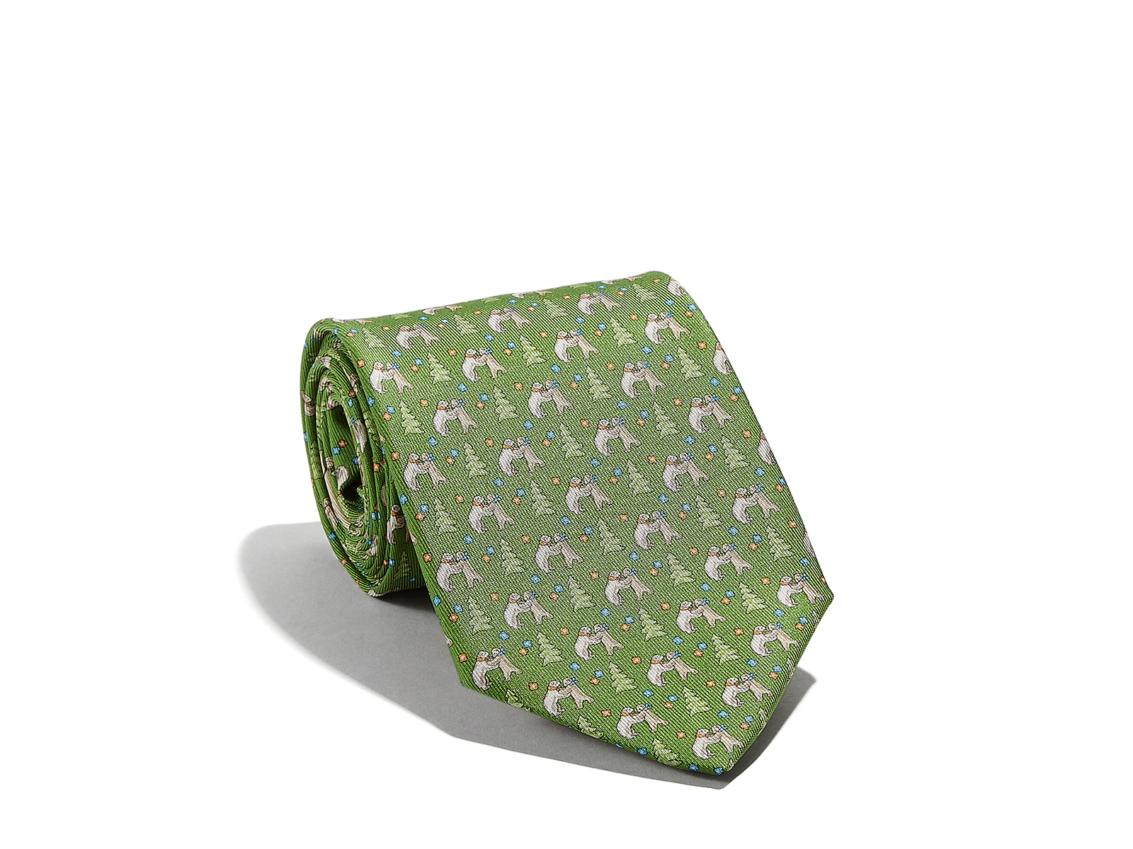 Cravatta Ferragamo in seta verde