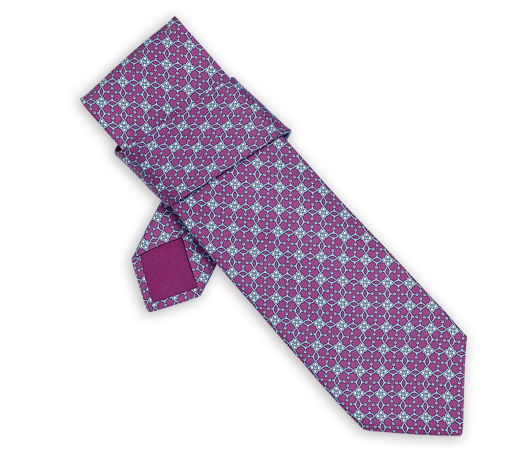 Cravatta stampata in seta Hermes