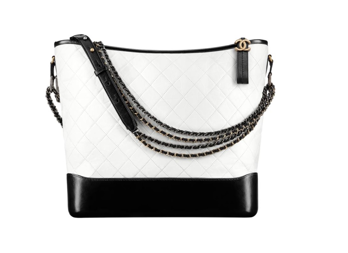 Borsa bianca e nera Chanel