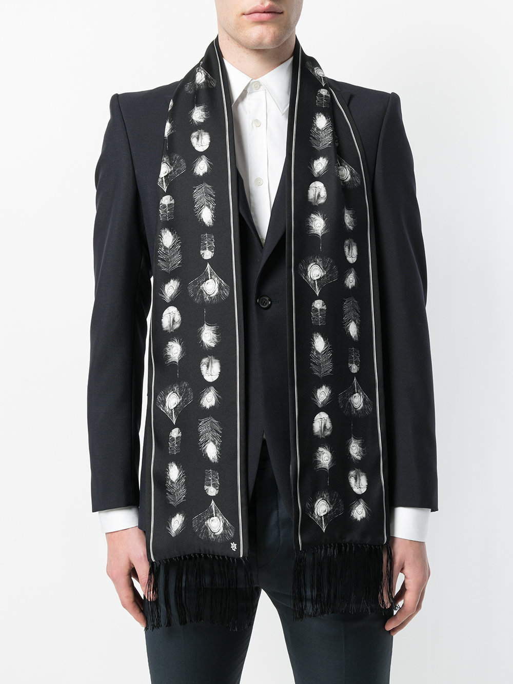 Sciarpa stampata da uomo Alexander McQueen