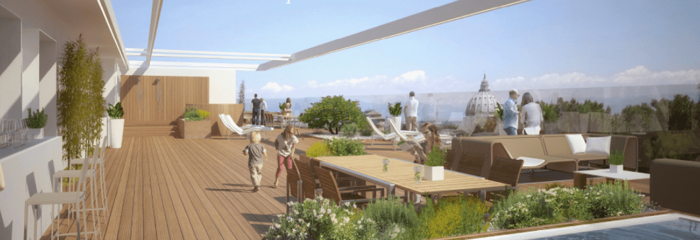 a roma il nuovo quartiere di lusso con vista su san pietro terrazza