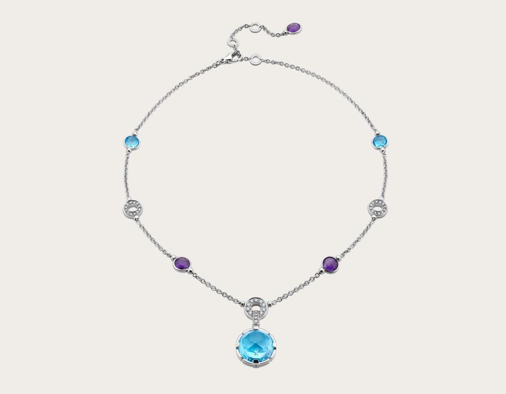 Collana Bulgari Parentesi in oro bianco con pietre preziose collane 2018