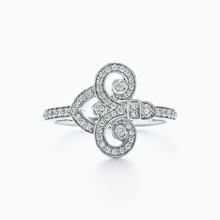 Anello di diamanti in platino Tiffany 2018