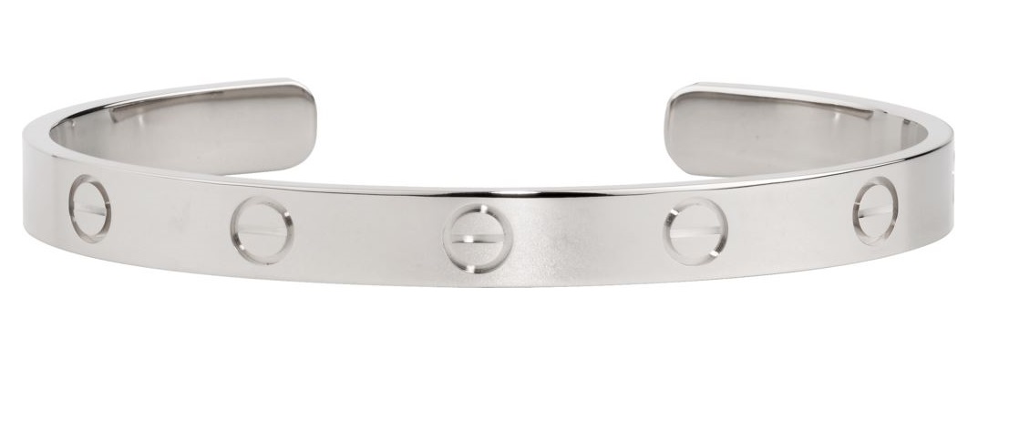 Bracciale uomo in oro bianco Cartier san valentino 2018