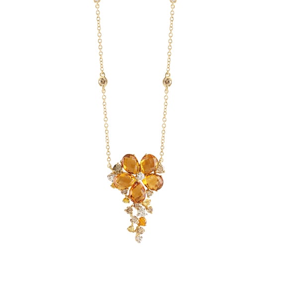 Collier in oro giallo e bianco con diamanti Salvini Gioielli 2018