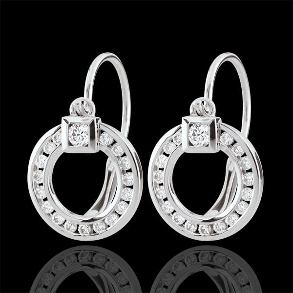 Orecchini in oro bianco con diamanti Edenly