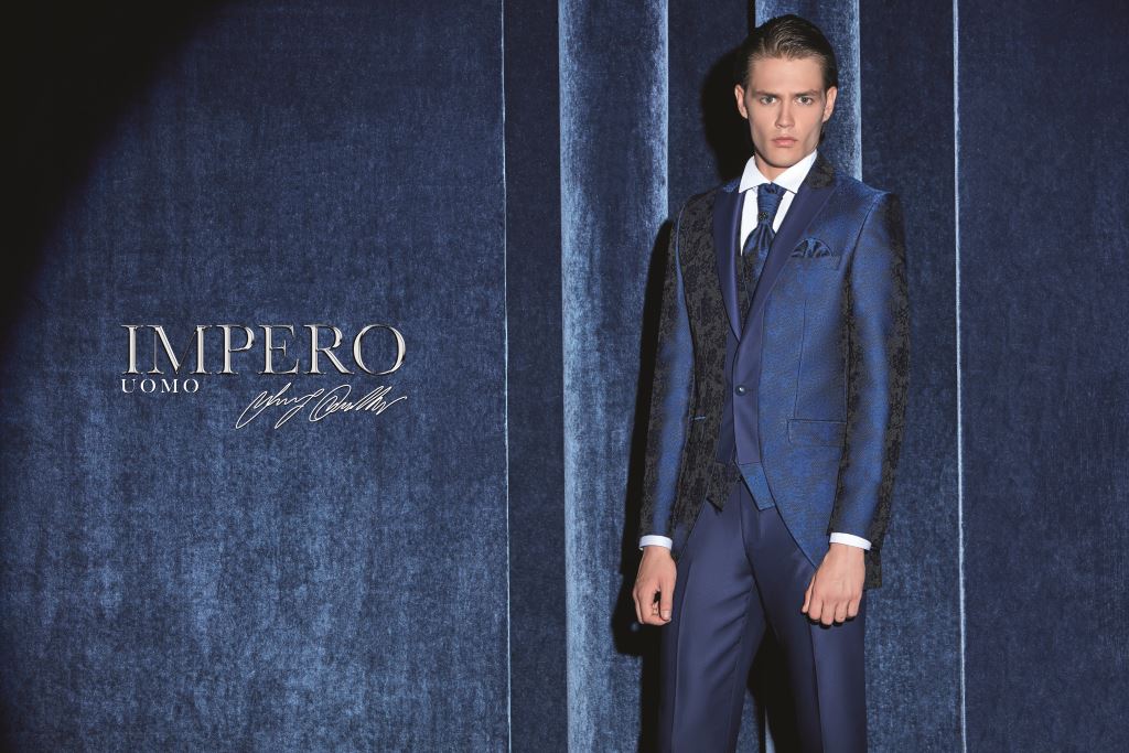 Abito da cerimonia blu da uomo Impero