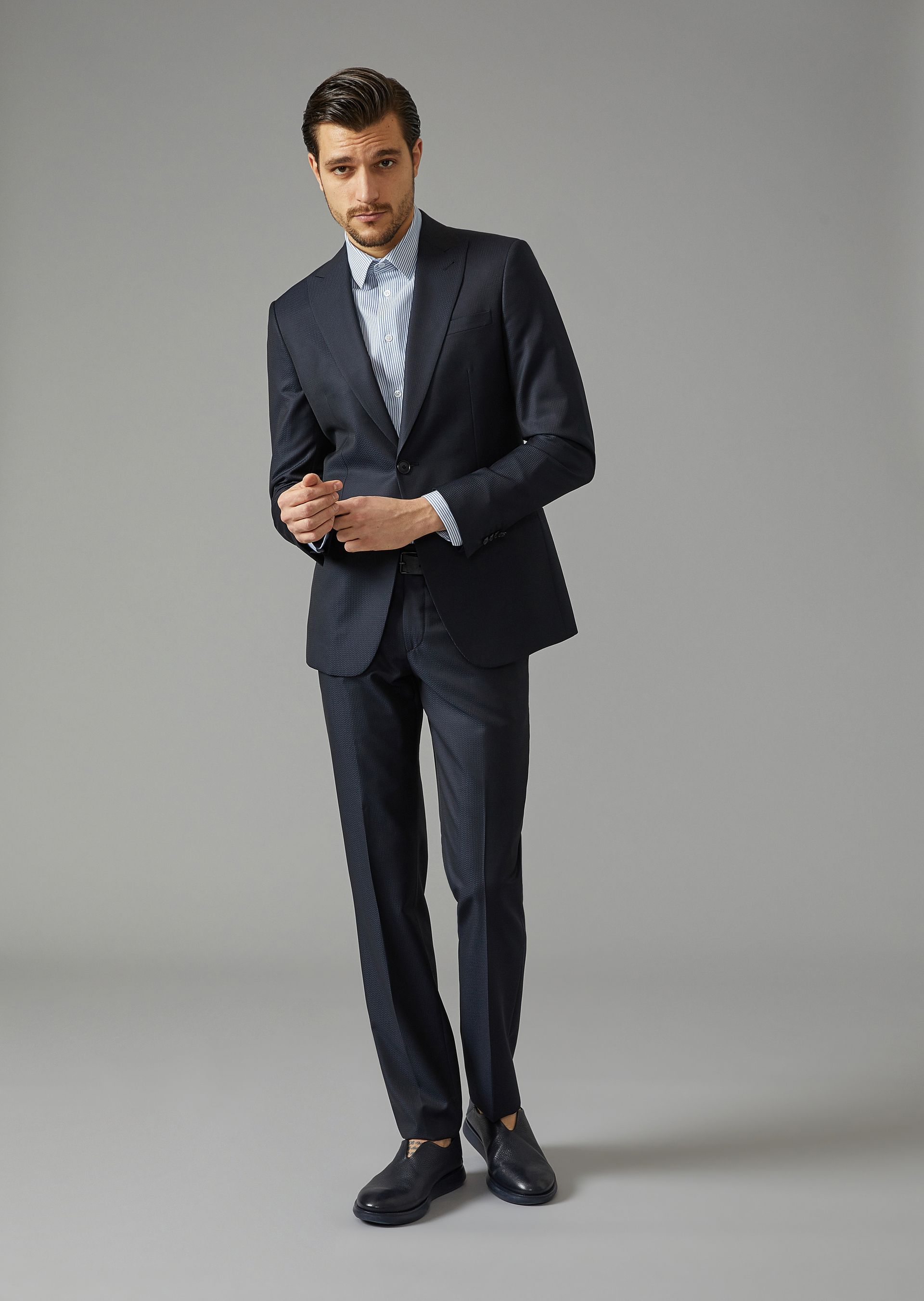 Abito da sposo Armani grigio Soho In Lana Vergine