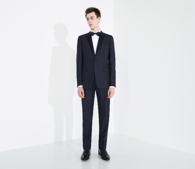SMOKING Dior Homme, GRAIN DE POUDRE DI LANA BLU NAVY