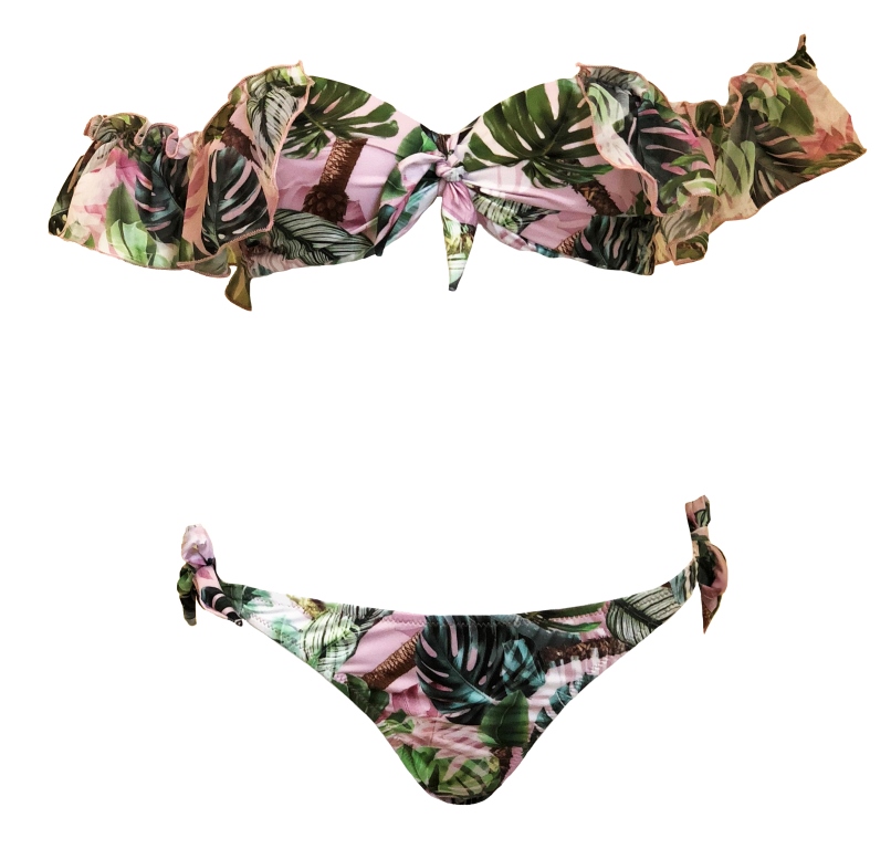 Costume a fascia con ruches Giosì Beachwear