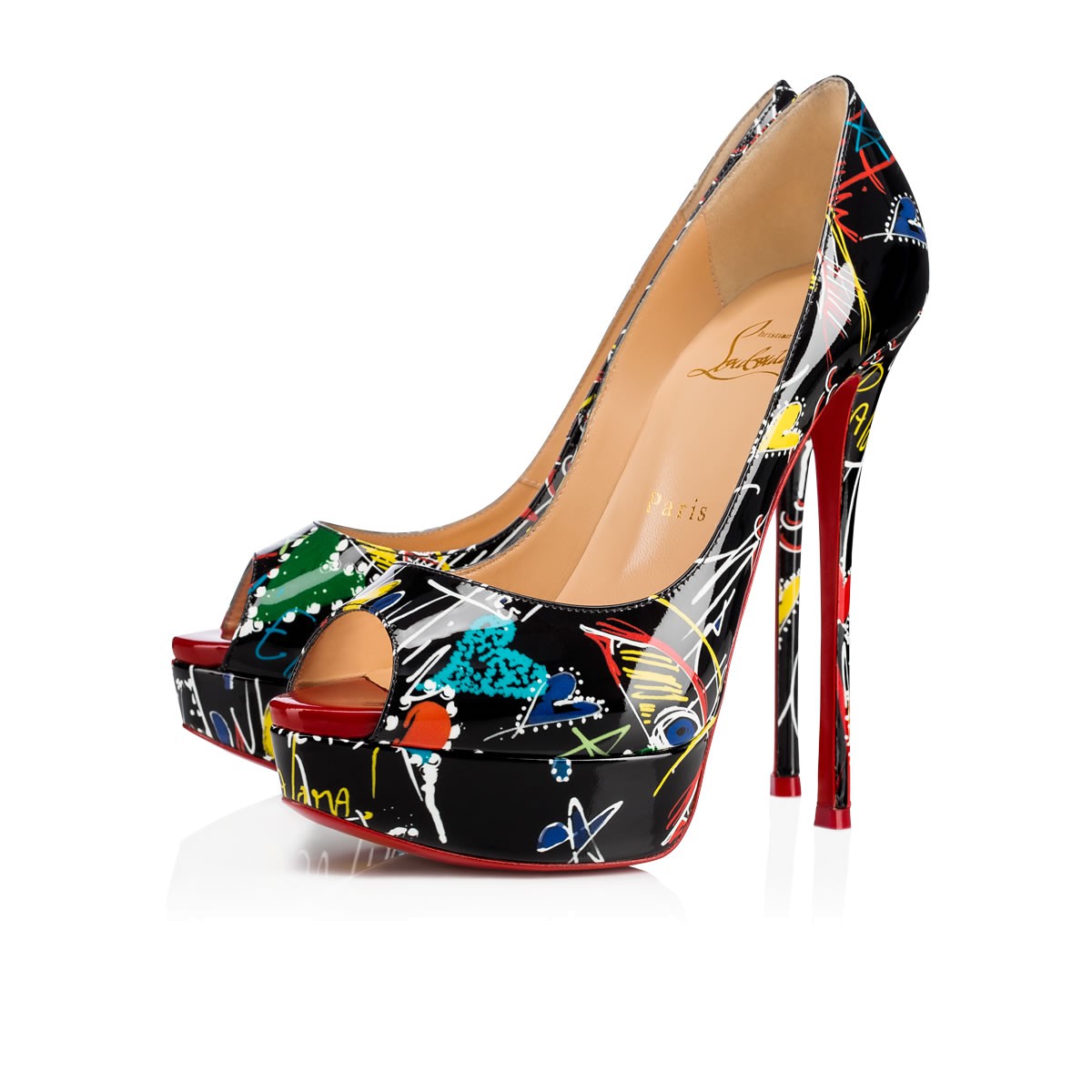 Scarpe alte Chistian Louboutin con punta aperta