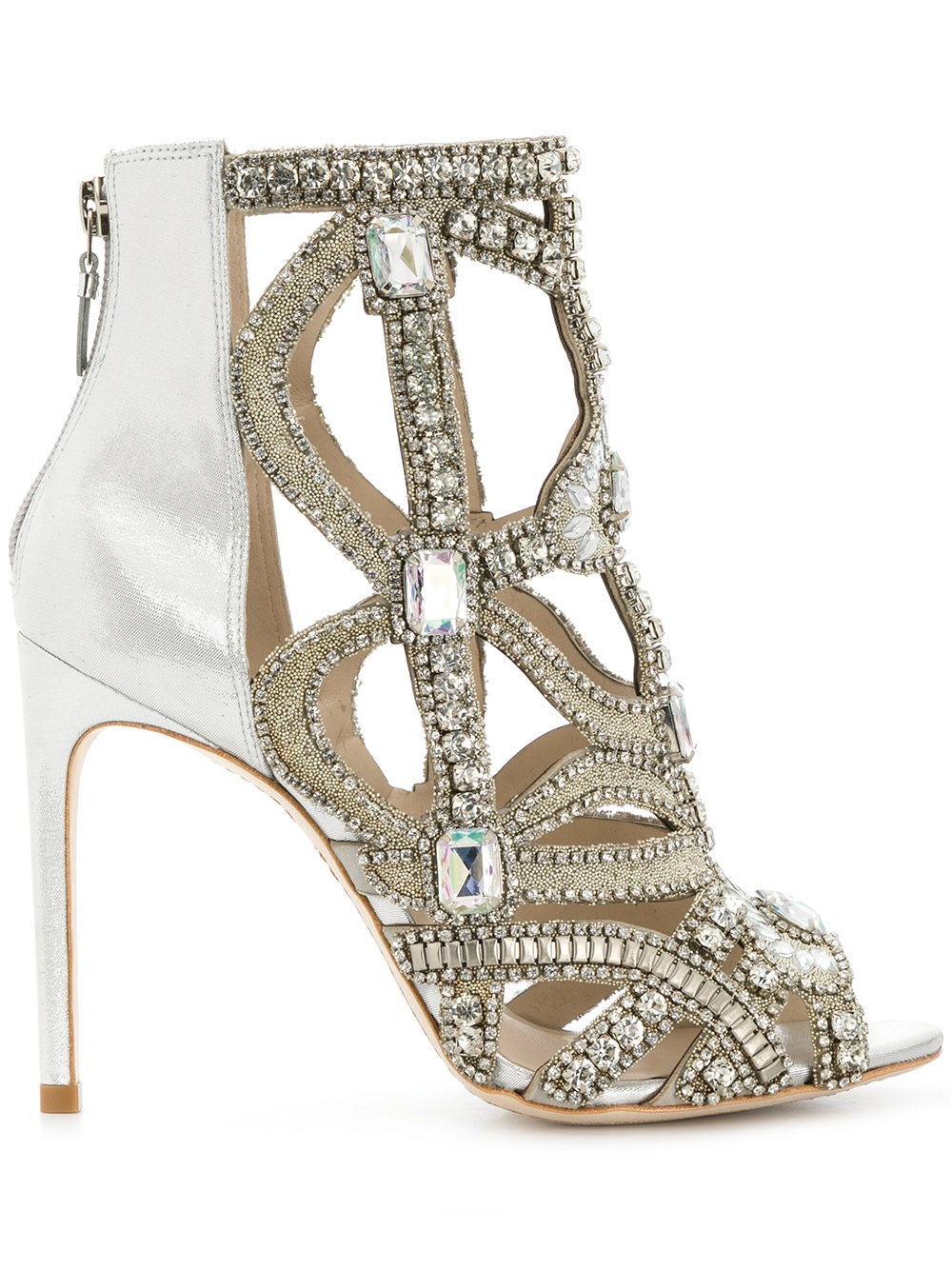 Sandali gioiello argento Sophia Webster estate 2018