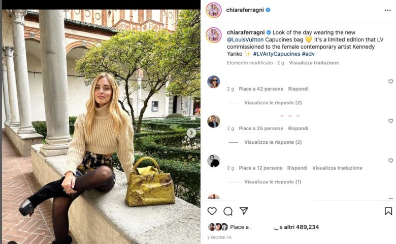 Le borse Louis Vuitton formato mini collezionate da Chiara Ferragni