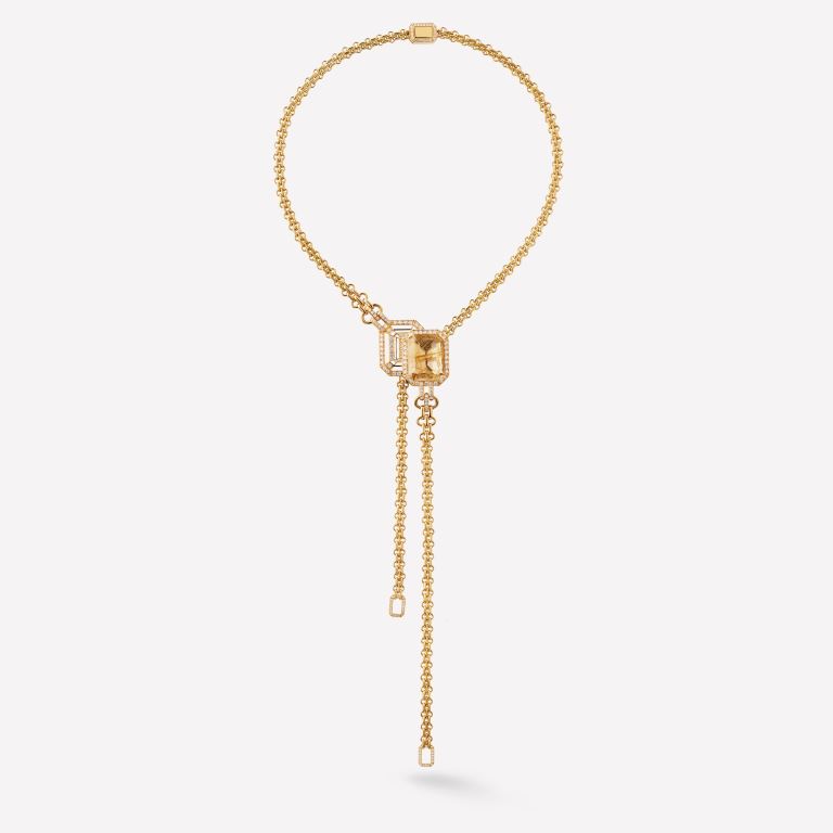 Collana Chanel in oro giallo 18 K con quarzo e diamanti collane 2018