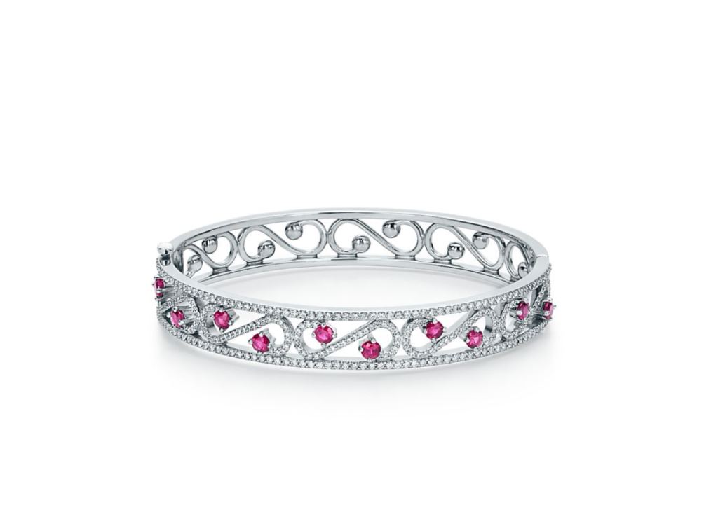 Bracciale Tiffany in platino con diamanti bracciali 2018