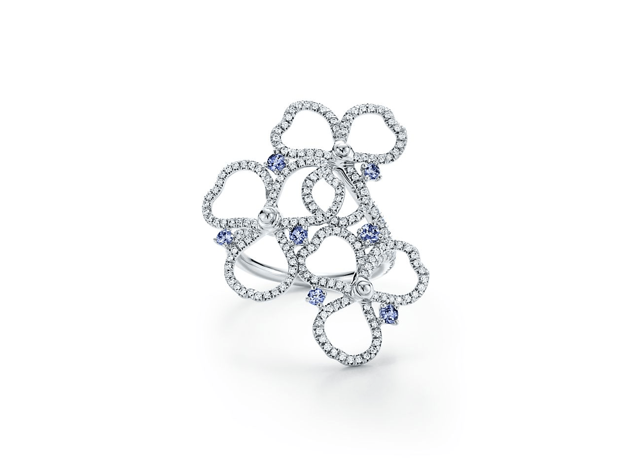 Anello Tiffany con diamanti gioielli autunno inverno 2018 2019