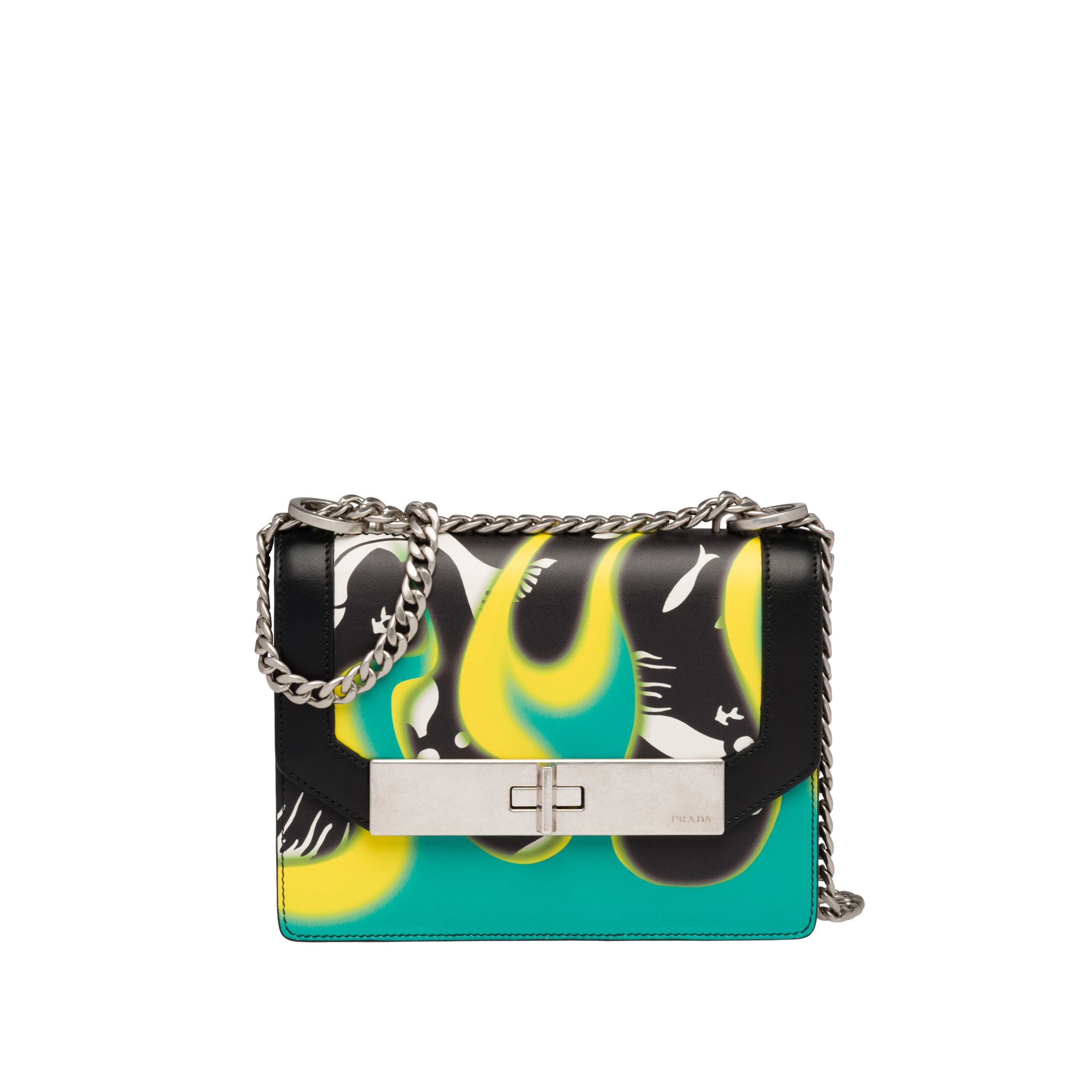 Borsa a tracolla stampata Prada Severine collezione autunno inverno 2018 2019