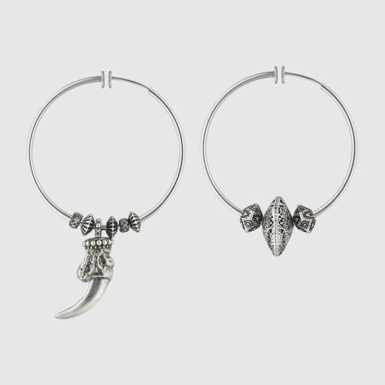 Orecchini a cerchio in argento Gucci 2018 2019