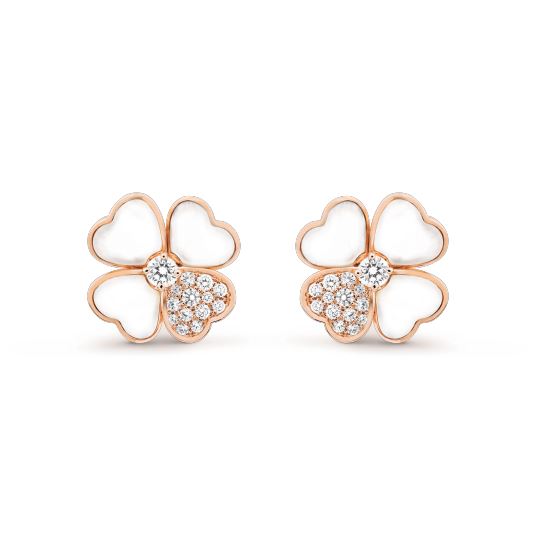 Orecchini in oro a lobo con diamanti Van Cleef and Arpels 2018 2019