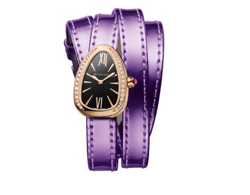 Orologio a bracciale Bulgari Serpenti in oro rosa 18 carati con diamanti orologi autunno inverno 2018 2019