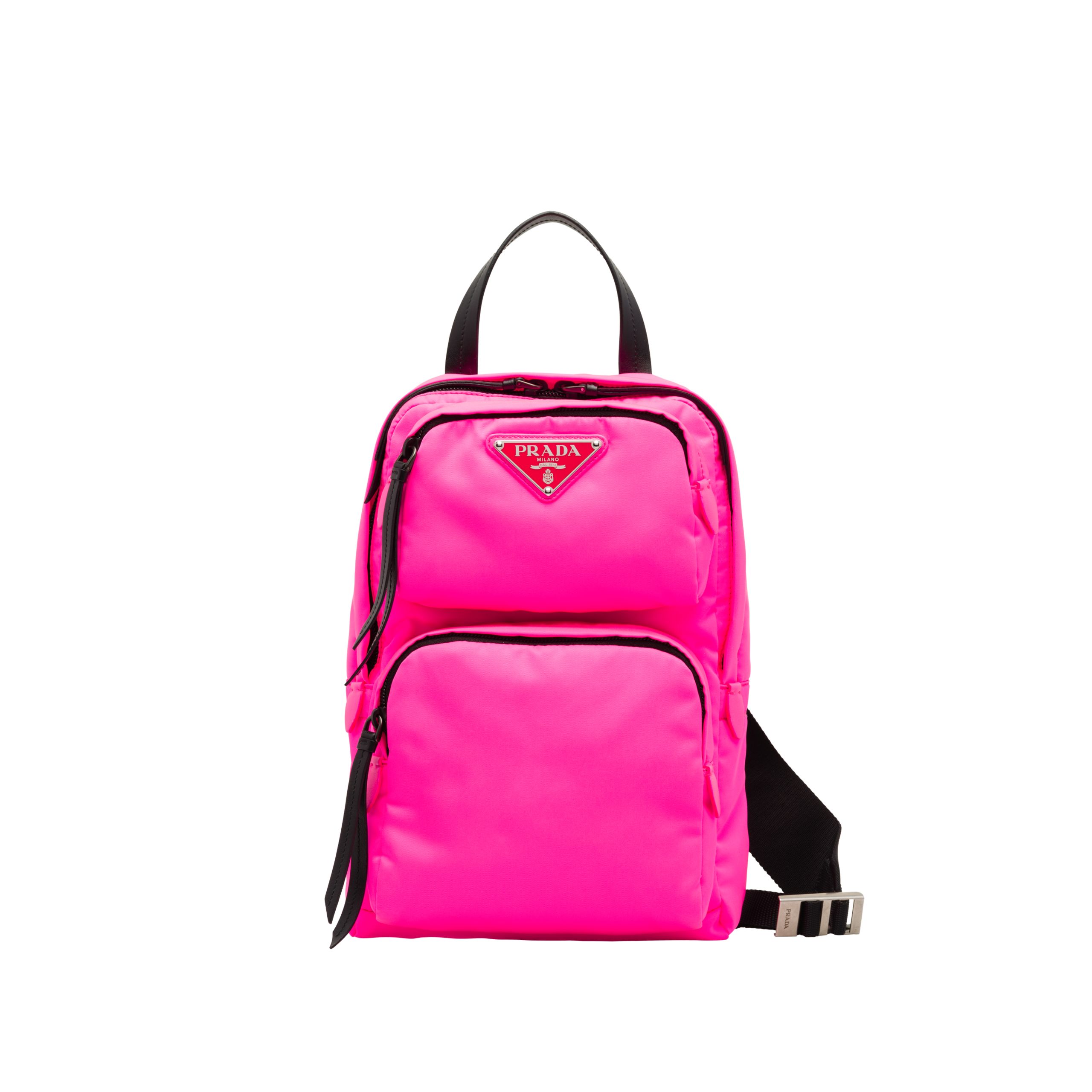 Zaino in nylon fluo Prada collezione autunno inverno 2018 2019