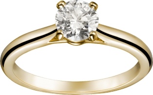 Anello di fidanzamento Cartier in oro giallo con diamante