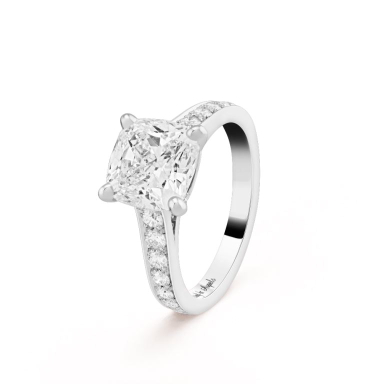 Anello di fidanzamento Van Cleef and Arpels con diamante da 3,04 carati 