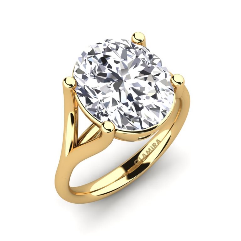Anello di fidanzamento in oro giallo con diamante da 4,5 carati Glamira a 82575 euro