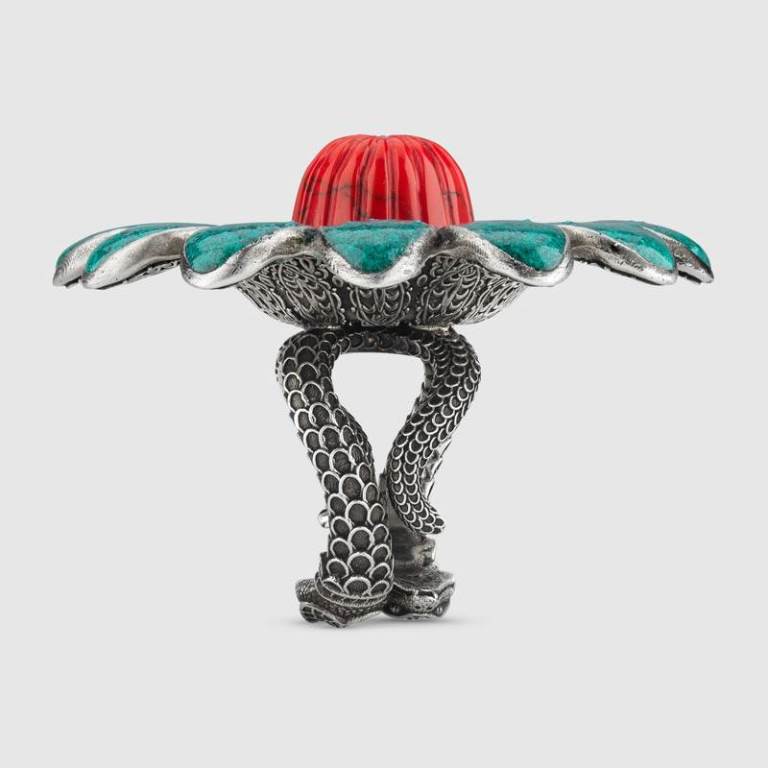 Anello in argento particolare Gucci autunno inverno 2018 2019