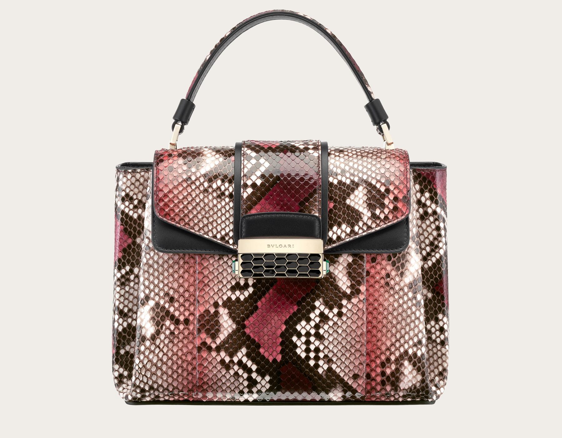 Borsa elegante a mano Bulgari in pitone inverno 2019