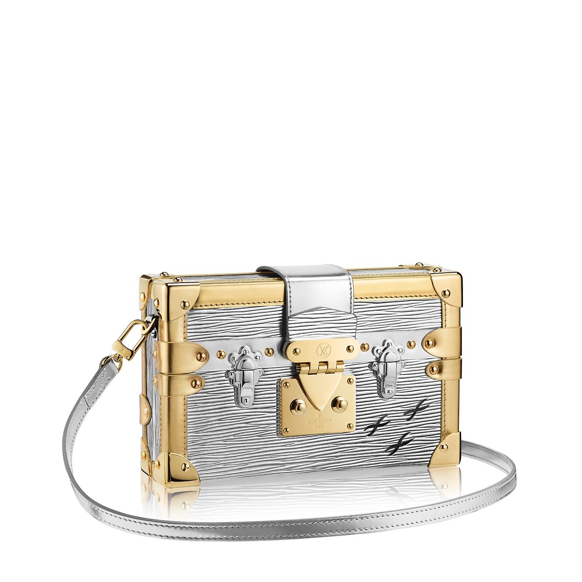 Borsa elegante argento e oro Louis Vuitton a spalla inverno 2019