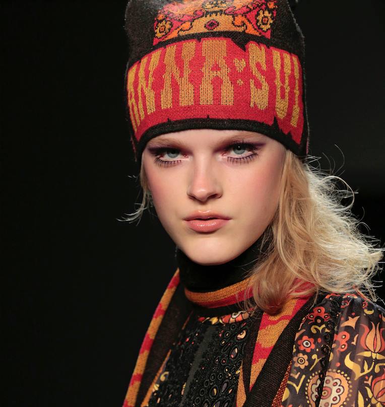 Cappello beanie con logo Anna Sui inverno 2019