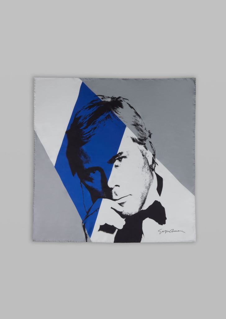 Foulard Armani in seta con stampa fotografica inverno 2019