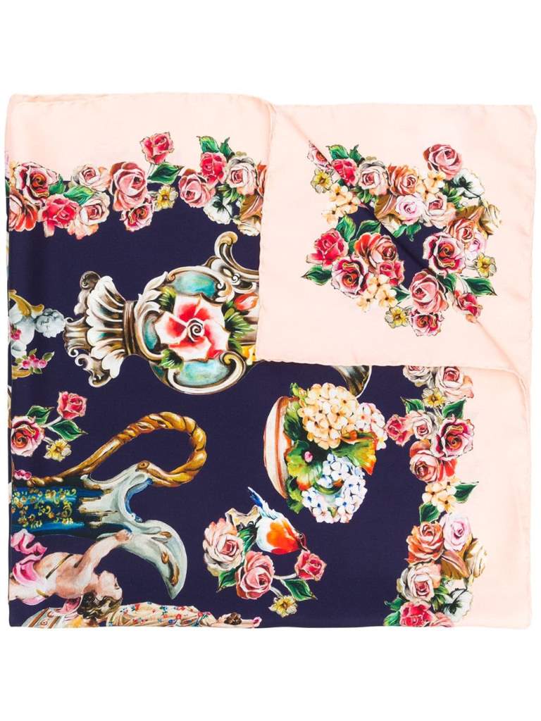 Foulard in seta Dolce & Gabbana inverno 2019