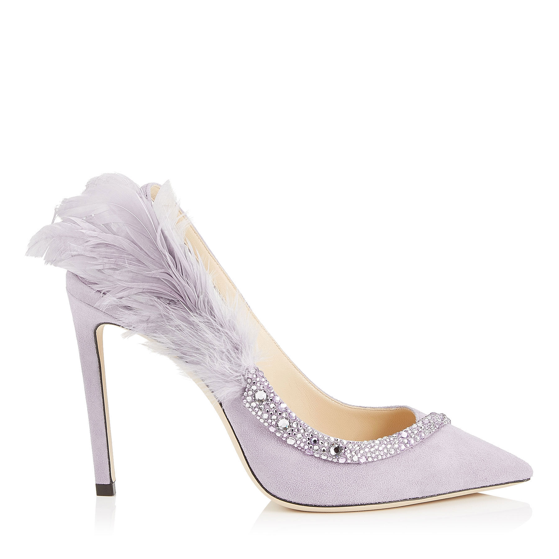 Scarpe da cerimonia con piume e cristalli Jimmy Choo autunno inverno 2018 2019