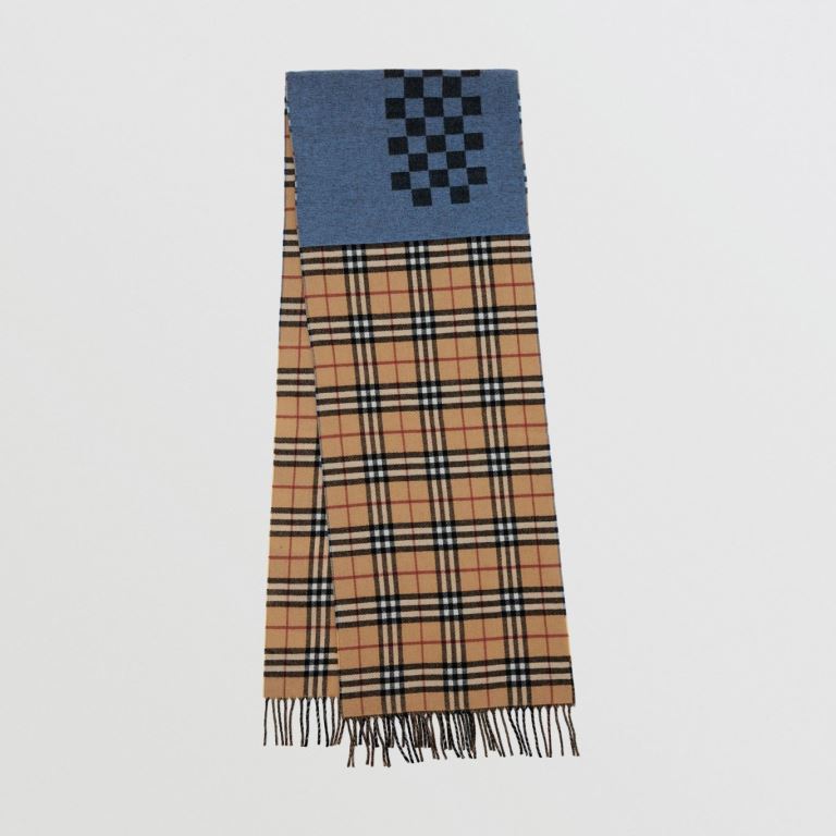 Sciarpa uomo Burberry in lana e cashmere autunno inverno 2018 2019