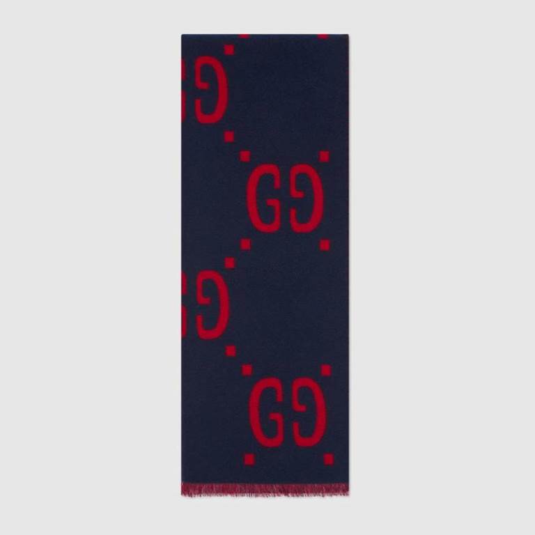 Sciarpa uomo Gucci in lana e seta autunno inverno 2018 2019