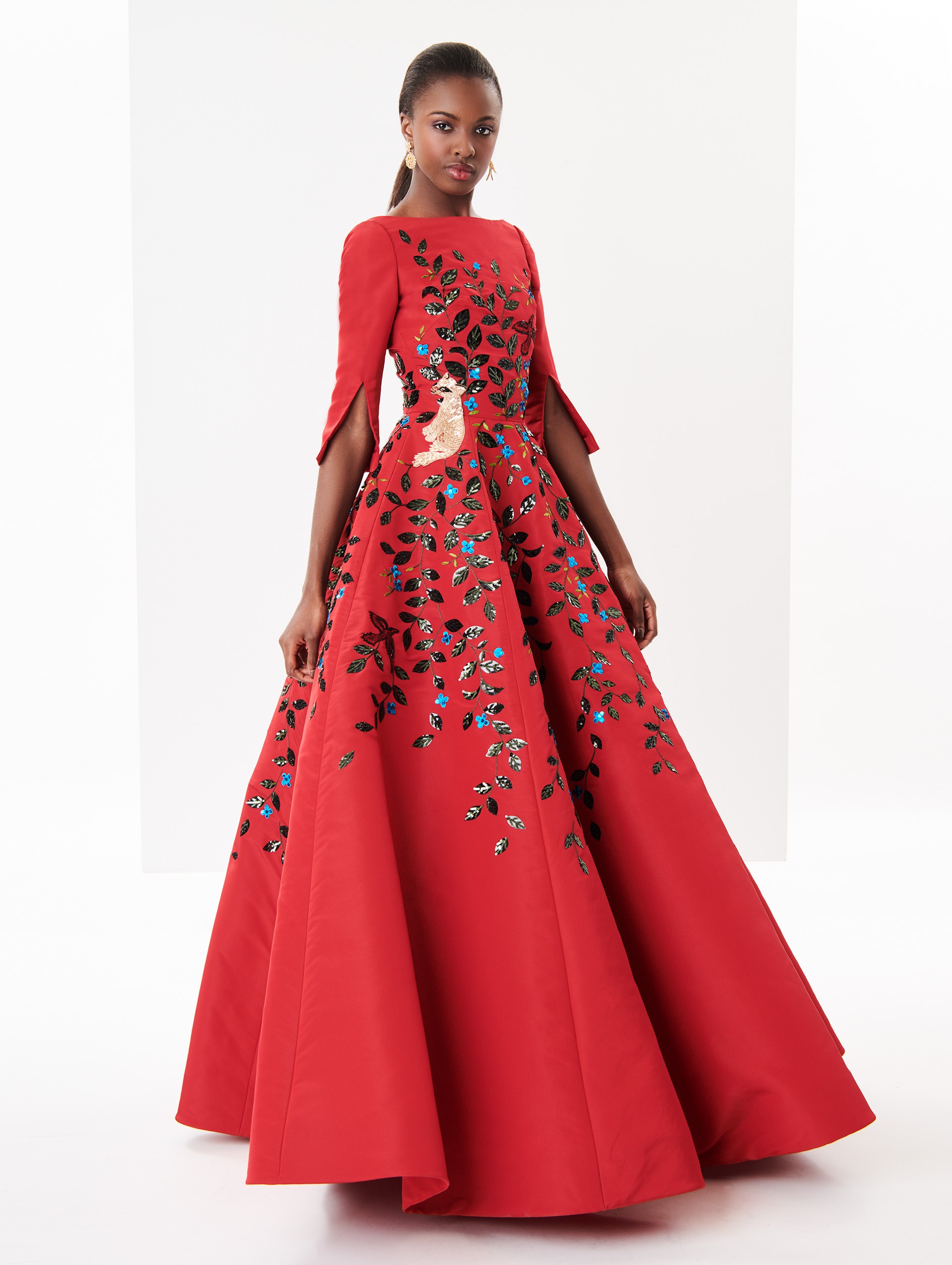 Abito da sera in seta Oscar De La Renta natale 2018