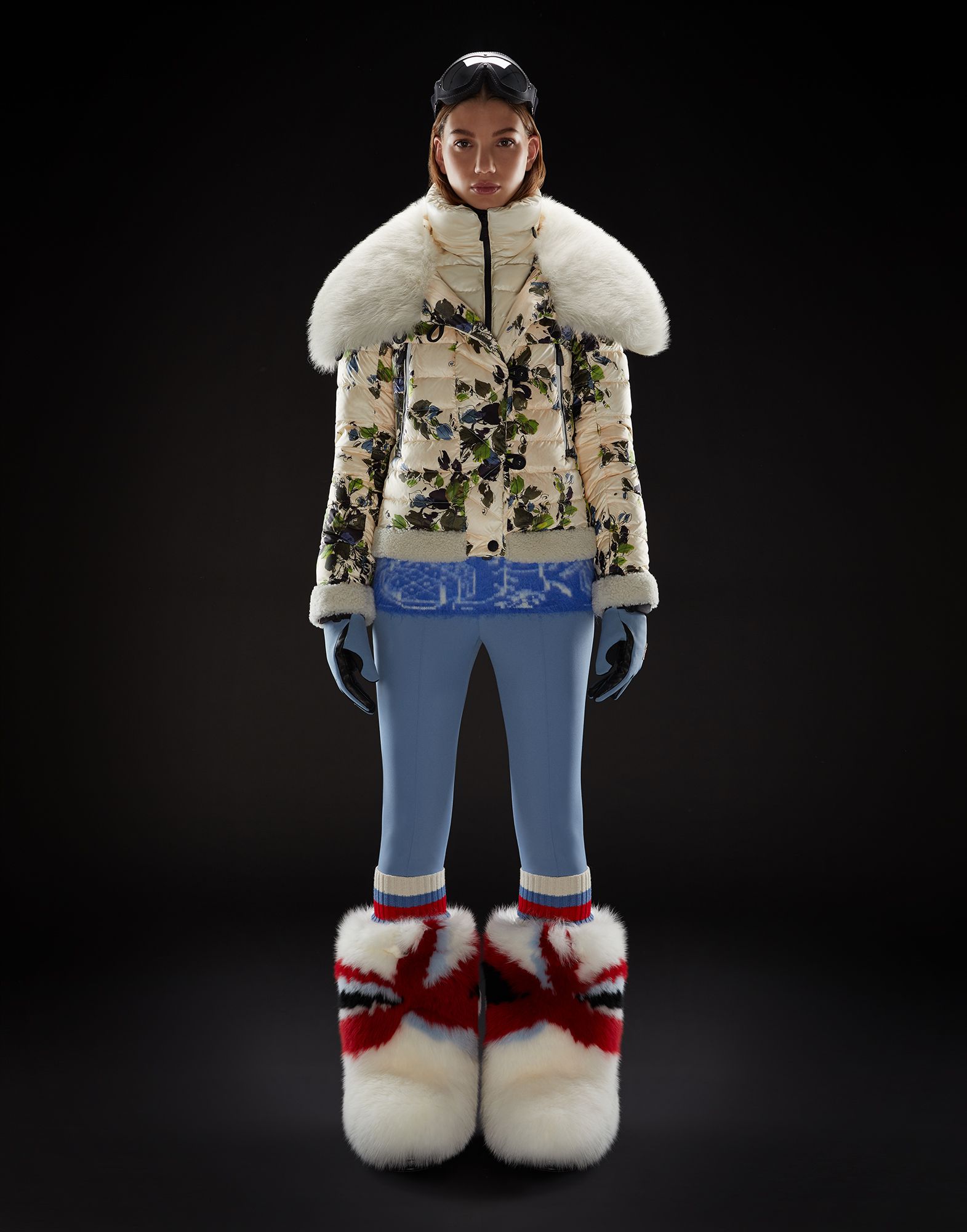 Piumino Moncler imbottito da neve