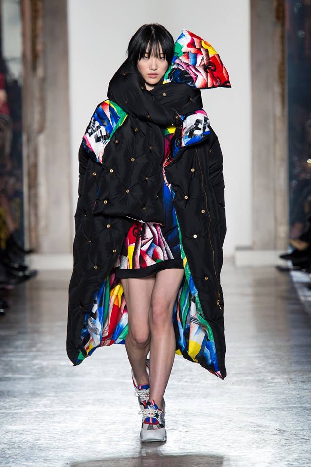 Piumino lungo oversize Versace