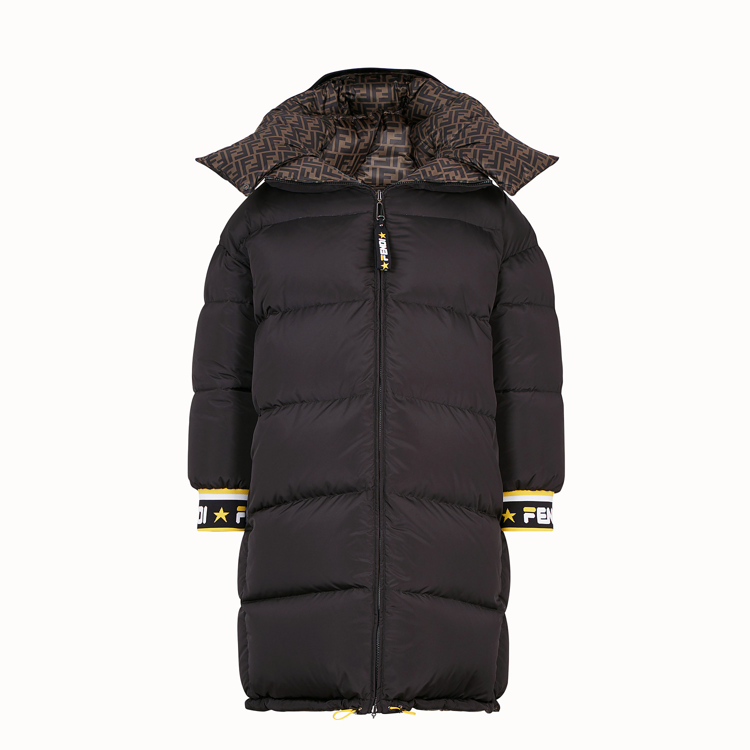 Piumino lungo reversibile Fendi