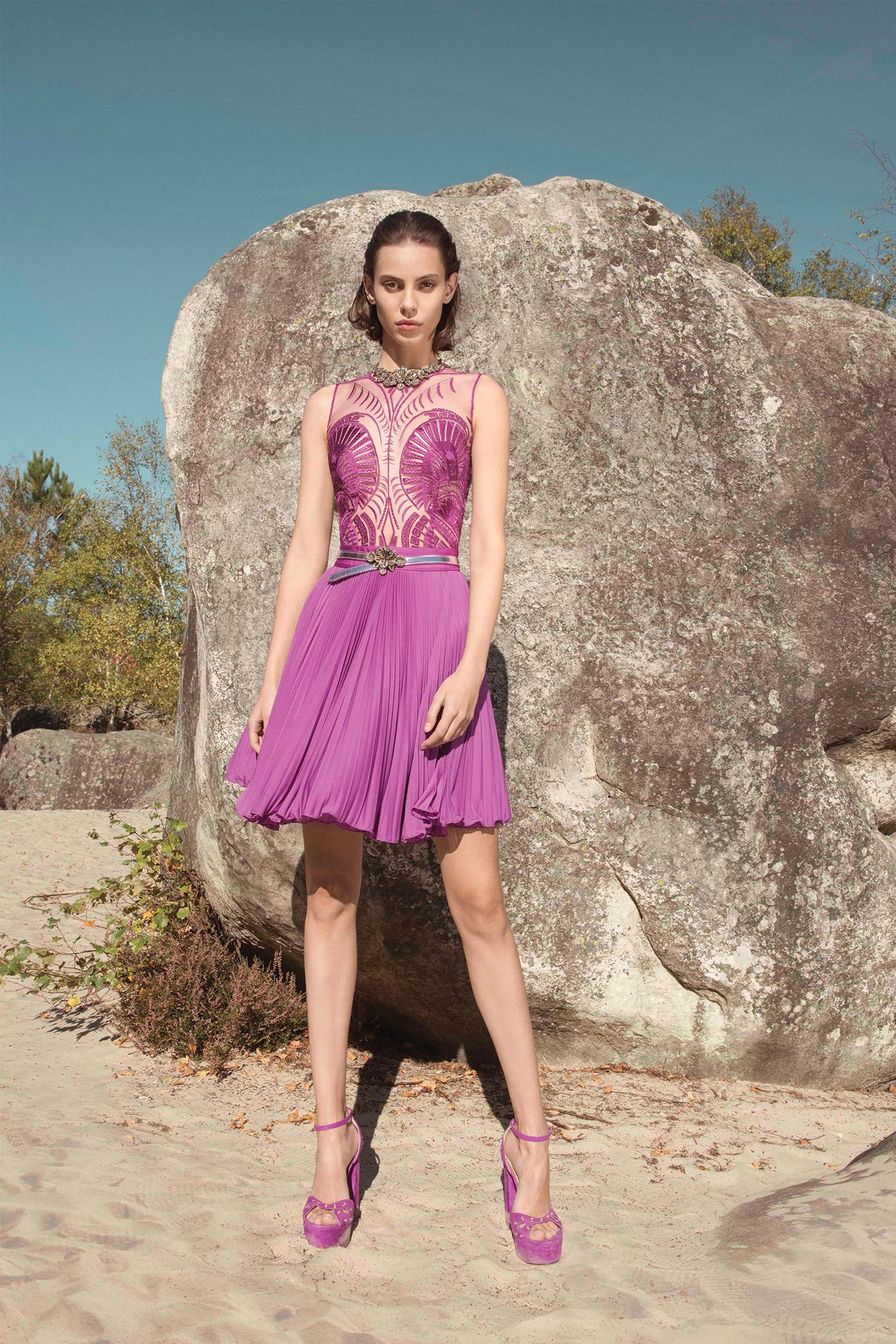 Abito da cerimonia corto plissettato Zuhair Murad