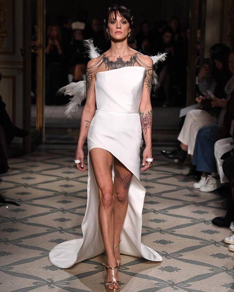 Abito da sposa Antonio Grimaldi indossato da Asia Argento
